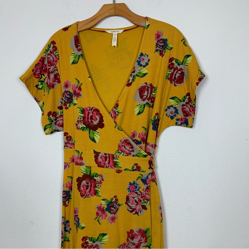 Matilda Jane Alana Yellow Floral Wrap Maxi Dress Garden Sz Small - Picture 4 of 11